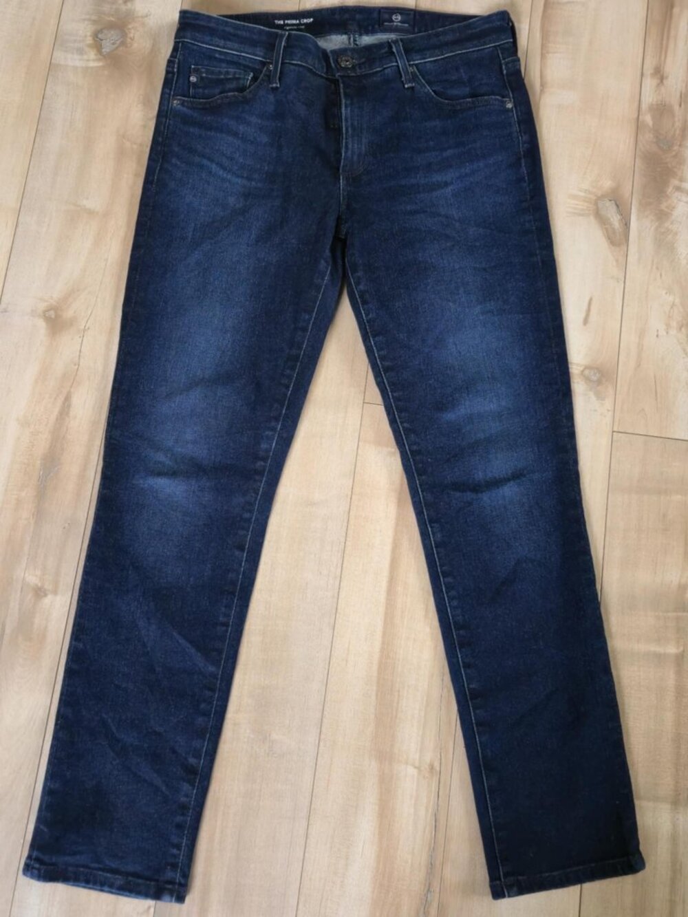 AG Adriano Goldschmied The Prima Cigarette Crop Jeans Dark Wash Sz 29